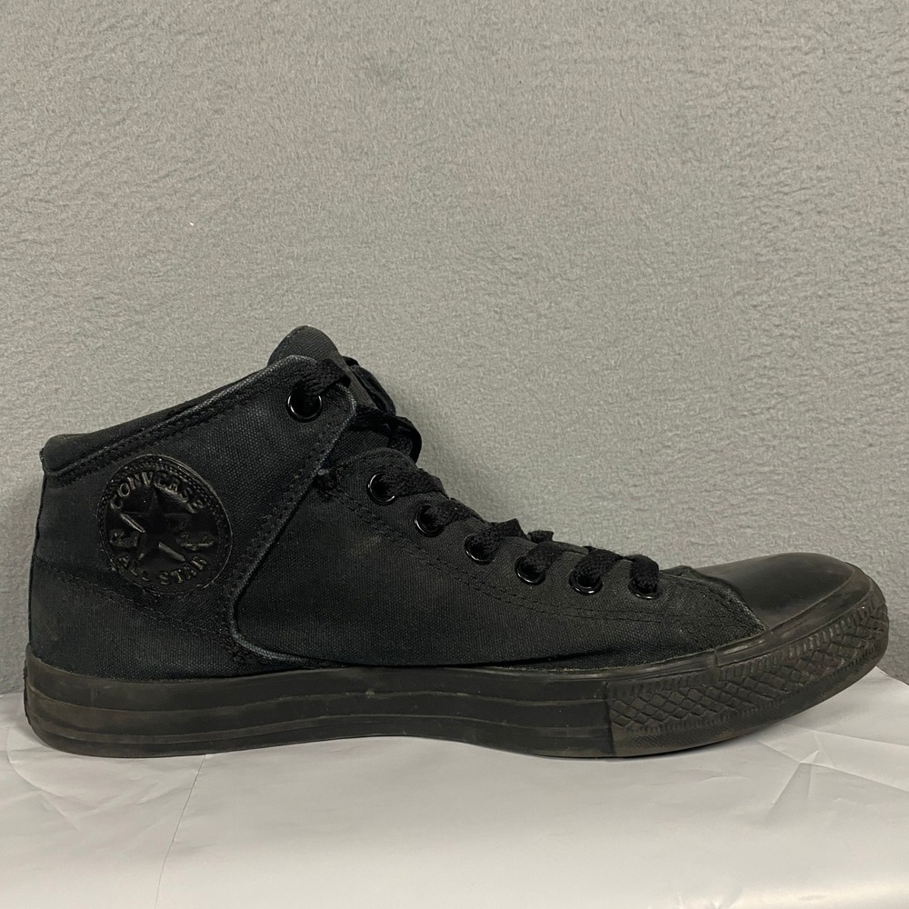 Converse Madison Mid Sneakers Mens 11 Womens 13 Black Triple Black Canvas